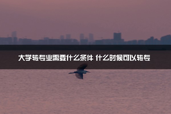 大学转专业需要什么条件 什么时候可以转专业