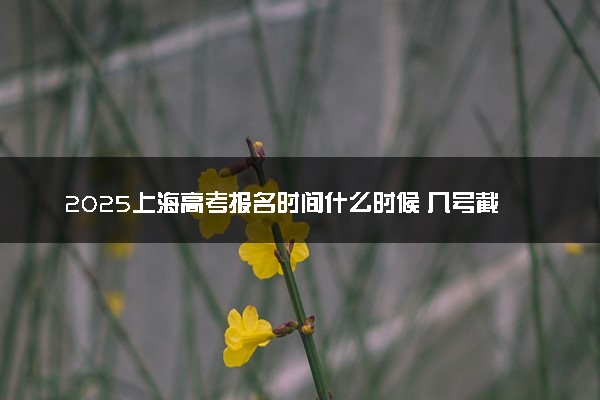 2025上海高考报名时间什么时候 几号截止报名