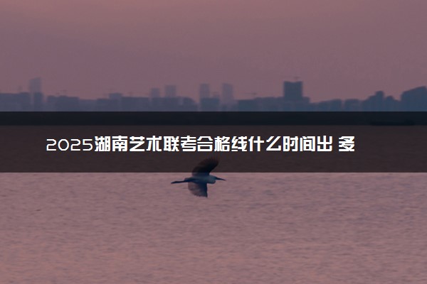 2025湖南艺术联考合格线什么时间出 多少分过线