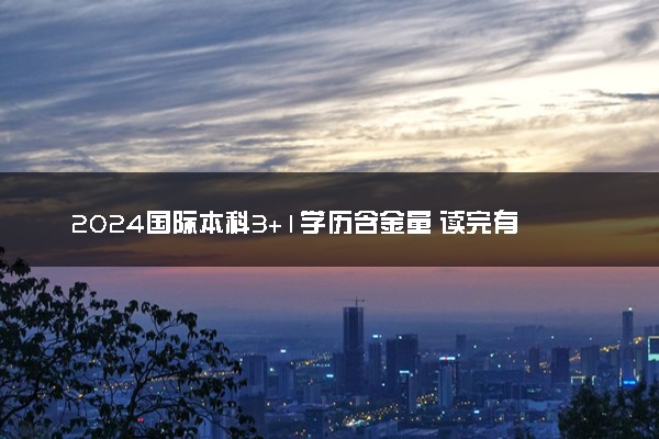 2024国际本科3+1学历含金量 读完有什么用