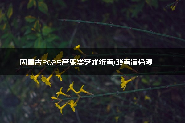 内蒙古2025音乐类艺术统考/联考满分多少 各科分值是多少