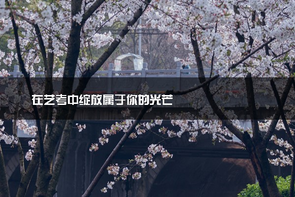 在艺考中绽放属于你的光芒