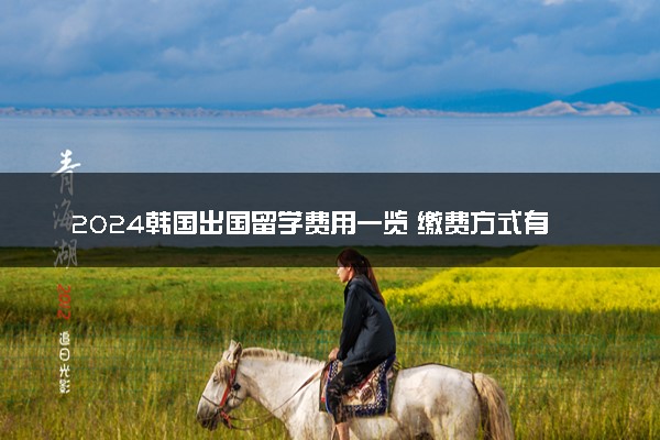 2024韩国出国留学费用一览 缴费方式有哪些
