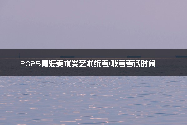 2025青海美术类艺术统考/联考考试时间 具体几月几号
