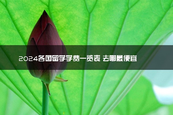 2024各国留学学费一览表 去哪最便宜