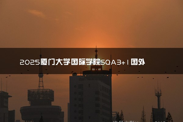 2025厦门大学国际学院SQA3+1国外合作院校有哪些
