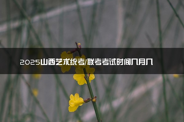 2025山西艺术统考/联考考试时间几月几号 哪天开考
