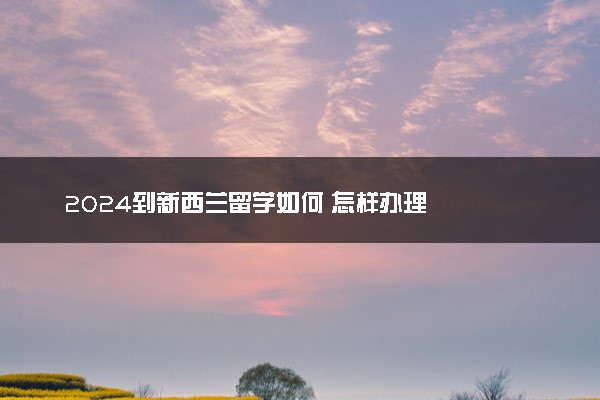 2024到新西兰留学如何 怎样办理