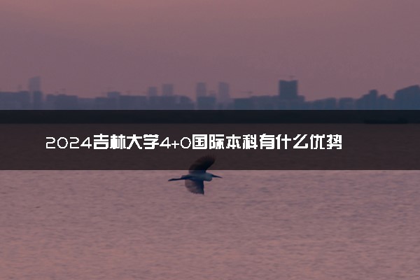2024吉林大学4+0国际本科有什么优势 读完好就业吗
