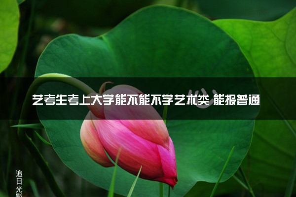 艺考生考上大学能不能不学艺术类 能报普通专业吗