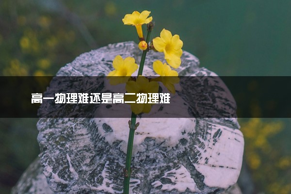 高一物理难还是高二物理难