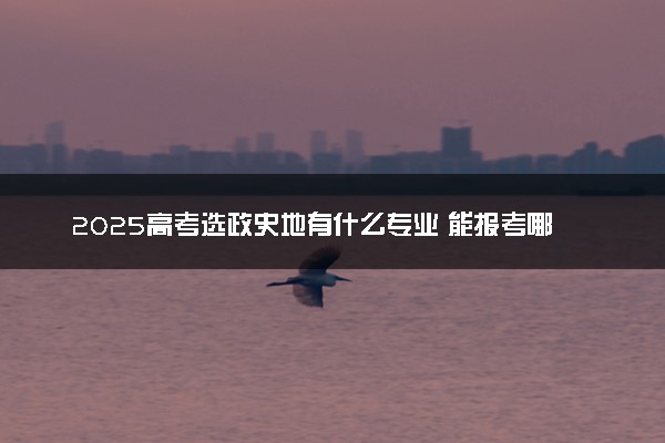2025高考选政史地有什么专业 能报考哪些专业