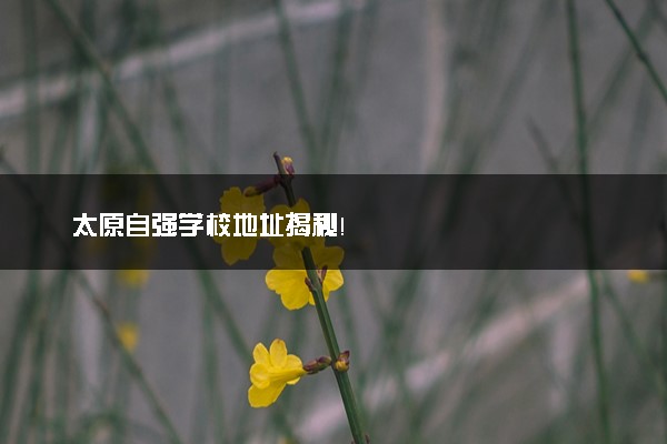 太原自强学校地址揭秘!