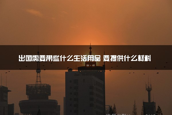 出国需要带些什么生活用品 要提供什么材料