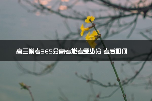 高三模考365分高考能考多少分 考后如何提高成绩