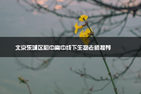 北京东城区初中高中线下生物老师推荐