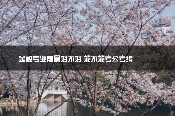 金融专业前景好不好 能不能考公考编