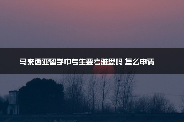 马来西亚留学中专生要考雅思吗 怎么申请