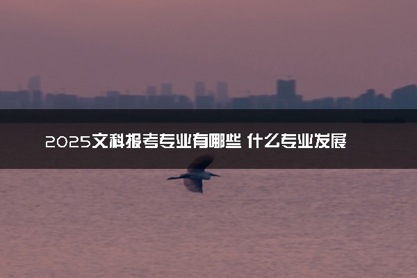 2025文科报考专业有哪些 什么专业发展前景好