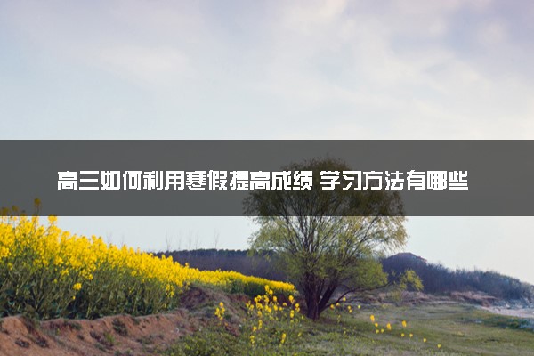 高三如何利用寒假提高成绩 学习方法有哪些