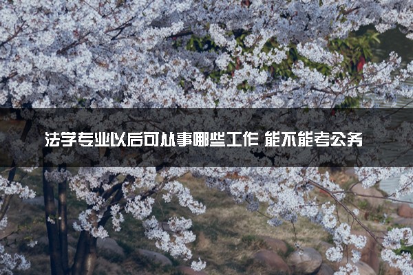 法学专业以后可从事哪些工作 能不能考公务员