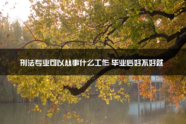 刑法专业可以从事什么工作 毕业后好不好就业