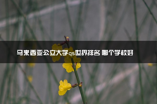 马来西亚公立大学qs世界排名 哪个学校好