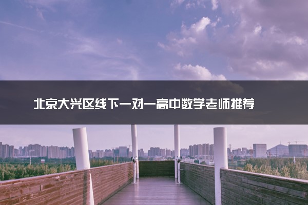 北京大兴区线下一对一高中数学老师推荐