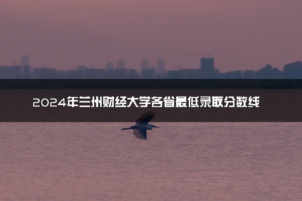 2024年兰州财经大学各省最低录取分数线