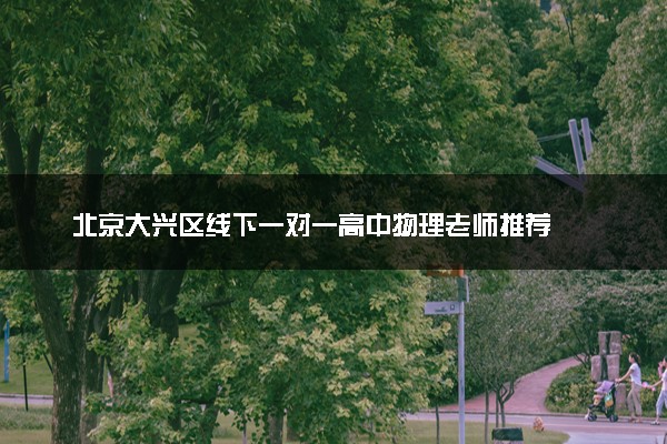 北京大兴区线下一对一高中物理老师推荐