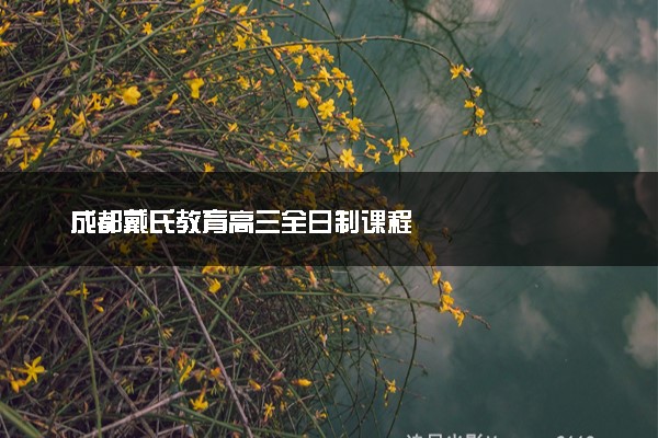 成都戴氏教育高三全日制课程