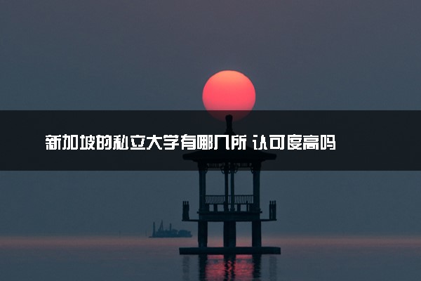 新加坡的私立大学有哪几所 认可度高吗