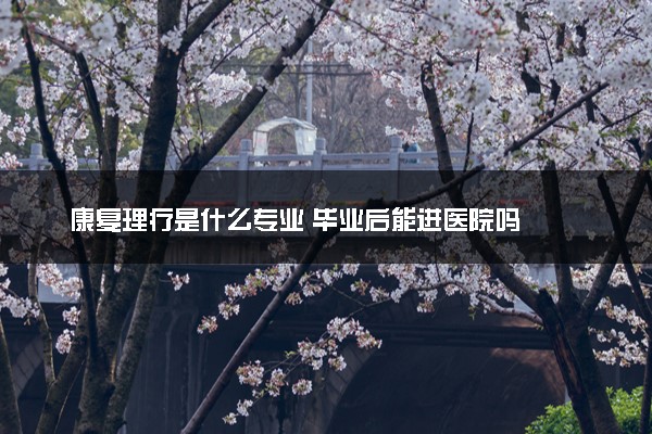 康复理疗是什么专业 毕业后能进医院吗
