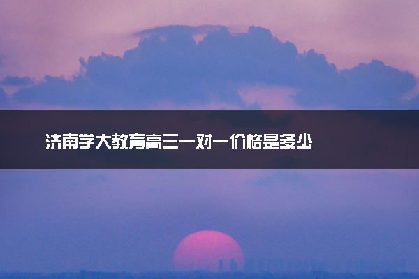 济南学大教育高三一对一价格是多少