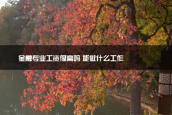 金融专业工资很高吗 能做什么工作