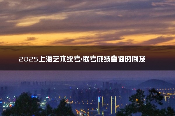 2025上海艺术统考/联考成绩查询时间及入口