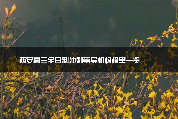 西安高三全日制冲刺辅导机构榜单一览