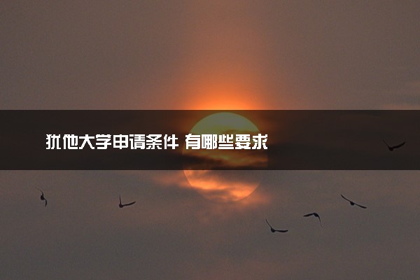 犹他大学申请条件 有哪些要求