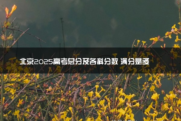 北京2025高考总分及各科分数 满分是多少