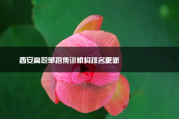 西安高职单招集训机构排名更新