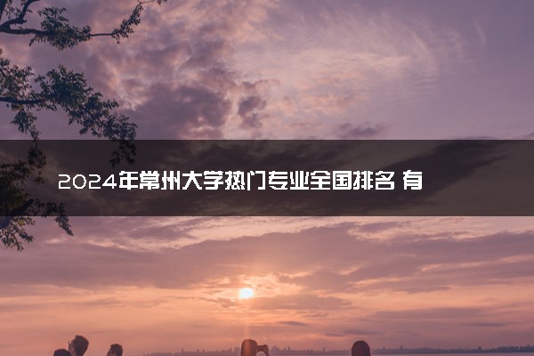 2024年常州大学热门专业全国排名 有