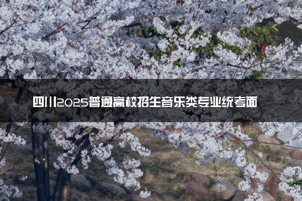 四川2025普通高校招生音乐类专业统考面试时间是哪天
