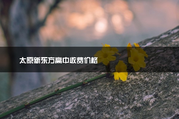 太原新东方高中收费价格