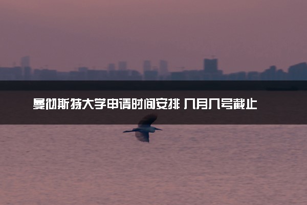 曼彻斯特大学申请时间安排 几月几号截止