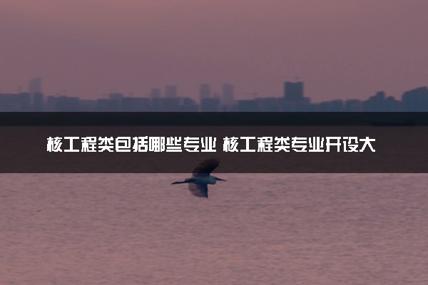 核工程类包括哪些专业 核工程类专业开设大学及专业代码