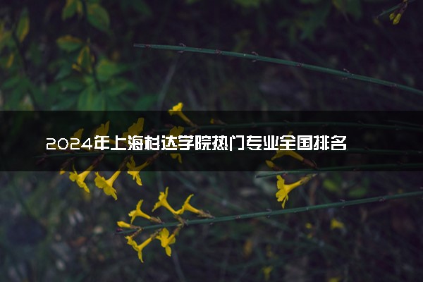 2024年上海杉达学院热门专业全国排名 有