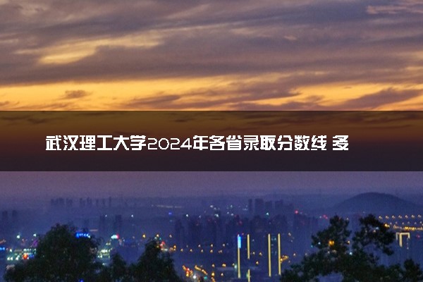 武汉理工大学2024年各省录取分数线 多少分能考上