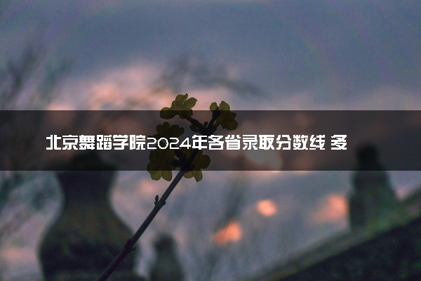 北京舞蹈学院2024年各省录取分数线 多少分能考上