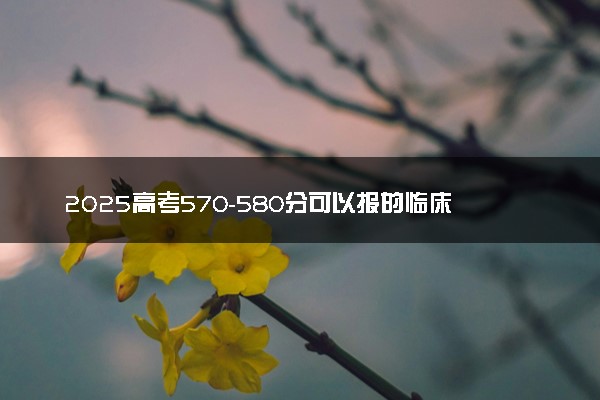 2025高考570-580分可以报的临床医学大学有哪些