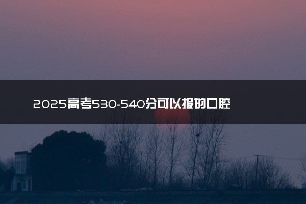 2025高考530-540分可以报的口腔医学专业大学有哪些